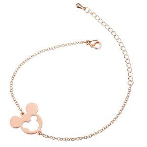 18K Rose Gold Plated Mickey Mouse Bracelet